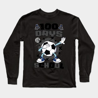 100 days of school featuring a dabbing Football #5 Long Sleeve T-Shirt